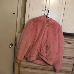 Justice Pink Faux Fur Jacket